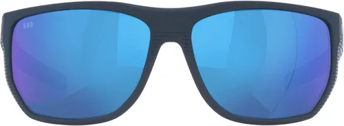 Vista 3 de Costa Man - Lentes de sol de red con marco negro, lentes de espejo azul, 2.480in