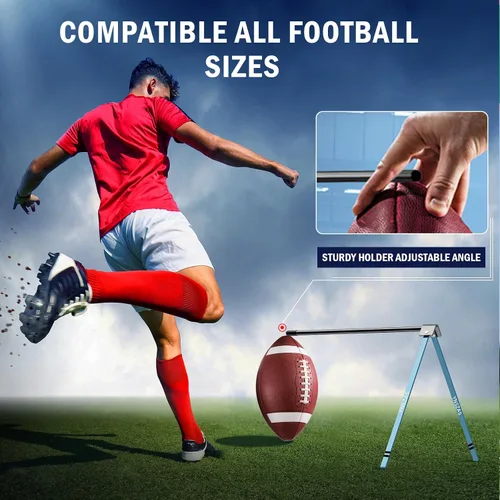 Vista 4 de 𝙉𝙀𝙒 Pateador de Fútbol, Soporte Portátil para Gol de Campo, Compatible con Todas las Tallas de Fútbol, Equipo de Entrenamiento y Práctica de Fútbol