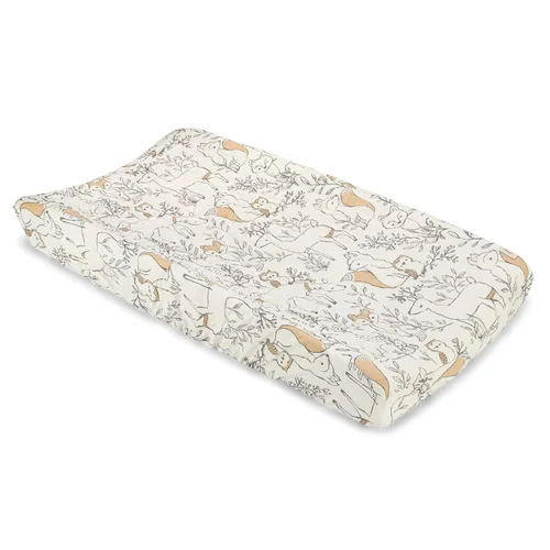 Vista 9 de Funda para cambiador Crane Baby, 100% exterior de sarga de algodón, temática de vida en la playa, 40.6 cm x 81.3 cm, fundas ajustadas