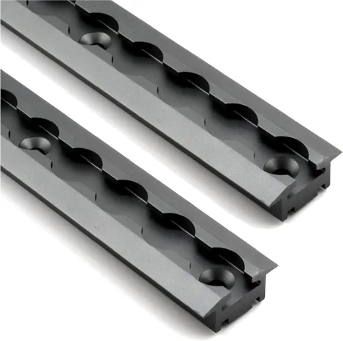 Vista 8 de VanEssential 48" Venture Track T-6 Aluminio L-Track anodizado negro (empotrado profundo HD 1/2 pulgada) - 2 unidades Negro - Empotrable Deep HD 1/2