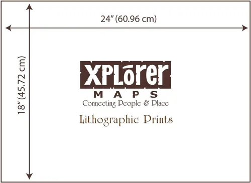 Vista 4 de USA Map Poster – 18x24 Vintage-Style Lithographic Print with Soy-Based Inks – Made in USA
