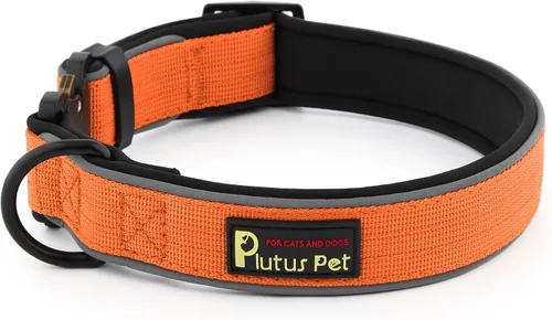 Vista 10 de Collar táctico para perro Plutus Pet, reflectante, collar de perro resistente ajustable, suave acolchado y cómodo, para perros pequeños, medianos