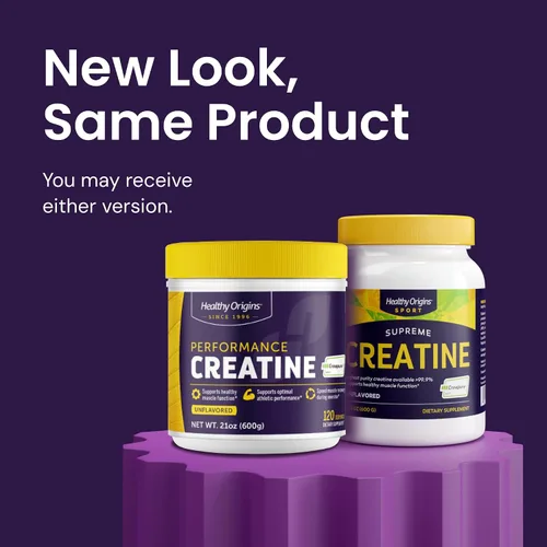 Vista 4 de Healthy Origins® Performance Creatine with Creapure®, polvo sin sabor, apoya la función muscular, energía y recuperación, 21.2 oz (600 g), 120