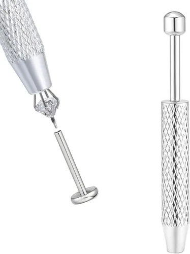 Vista 10 de Uni-J Herramienta de perforación de bola cónica para cambiar joyas, 14G, 16G, 18G, 20G, sin rosca, rosca interna, kit de estiramiento de rosca