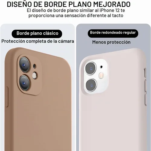 Vista 3 de Vooii Compatible con iPhone 11 Funda, Silicona Líquida Mejorada con [Bordes Planos] [Protección de Cámara] [Forro de Microfibra Suave Antiarañazos]