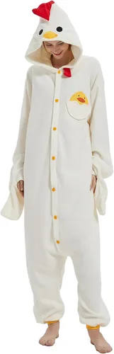 Vista 6 de MAJ&COS Pijama de animal mameluco para adultos, disfraz de dibujos animados, cosplay, Navidad, para mujeres y hombres
