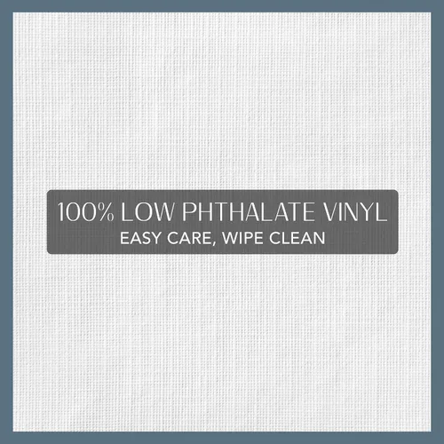 Vista 6 de Elrene Home Fashions Protector de mesa de lujo resistente acolchado con respaldo de franela, 70 pulgadas, redondo, blanco