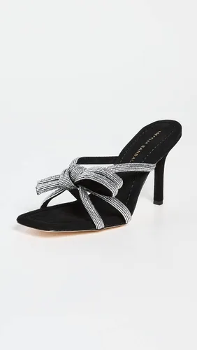 Vista 2 de Loeffler Randall Sandalias de tacón con lazo de cuero Margi para mujer