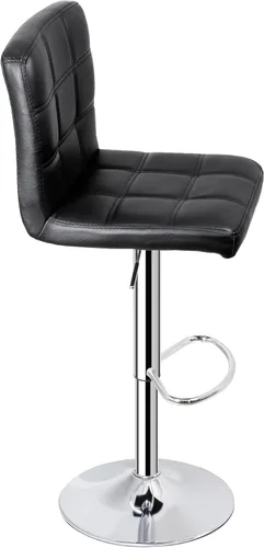 Vista 5 de ZenStyle Taburetes de bar de altura de mostrador, juego de 2 taburetes de bar giratorios ajustables, sillas de cuero PU para taburete de cocina