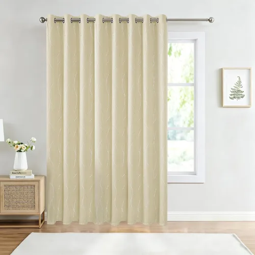 Vista 63 de BUHUA - Paneles de cortinas opacas para sala de estar, cortinas grises con aislamiento térmico, cortinas de ventana para dormitorio - 72 pulgadas
