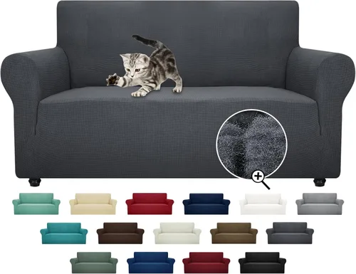 Vista 25 de ZNSAYOTX Funda súper elástica para silla (30"-47"), nuevas fundas de silla a rayas para sala de estar, aptas para perros y mascotas, protector