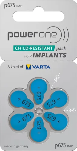 Vista 2 de Baterías para implantes cocleares Power One (120 baterías)