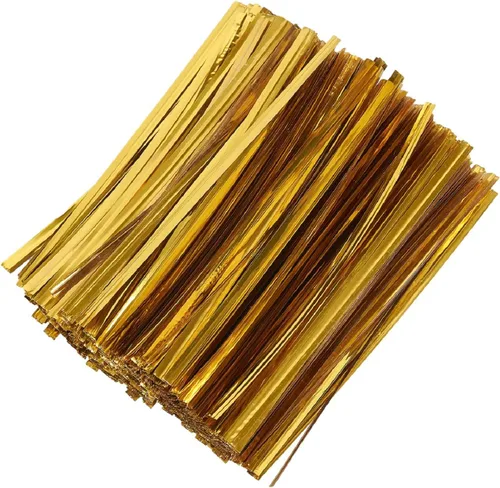 Vista 10 de 800 piezas de 4" lazos de torsión metálicos (verde) para lazos de panadería, bolsas de dulces, bolsas de café, lazos para bolsas de regalo