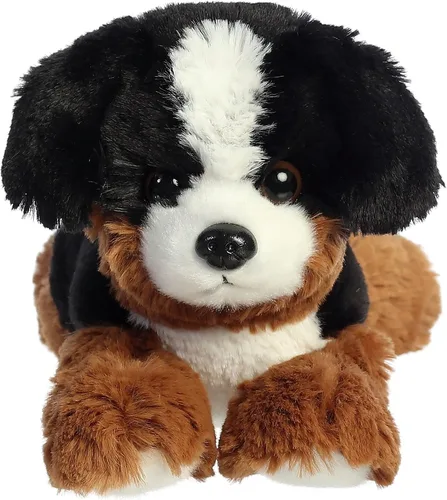 Vista 2 de Aurora® Adorable Mini Flopsie™ Bernie Mountain Dog™ Animal de peluche - Compañeros Mini Listos para Aventuras Juguetonas - para Niños de Todas
