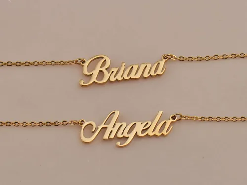 Vista 5 de HUAN XUN Collar personalizado con mi nombre para mujer