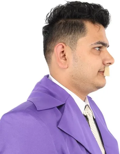 Vista 6 de HPO Cabello humano para hombre, bigote, cosplay, pelo facial (rubio)