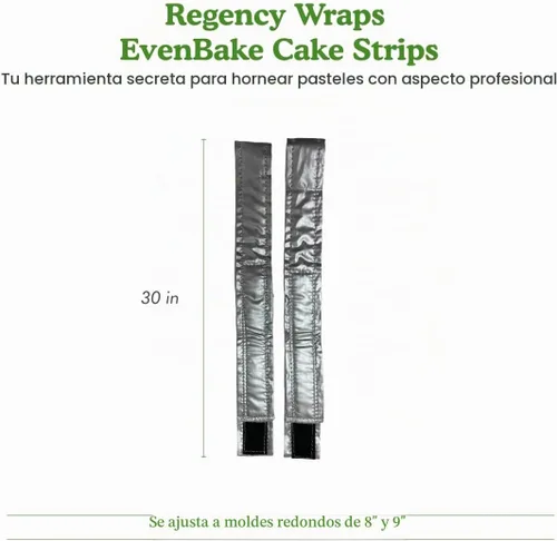 Vista 6 de Regency Wraps EvenBake - Tiras para tartas, algodón aluminizado, paquete