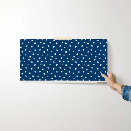 Vista 7 de Papel tapiz autoadhesivo para despegar y pegar, papel tapiz extraíble de color azul marino para mascotas, perros, gatos y patas, mascotas Spoonflower
