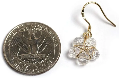 Vista 2 de Pendientes colgantes de plata de ley 925 con gancho francés para mujer