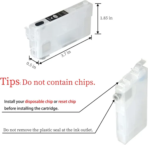 Vista 5 de Gooyule Cartuchos de tinta recargables sin chip Cartuchos de tinta de sublimación de repuesto para WF-7820 WF-7830 WF-7840