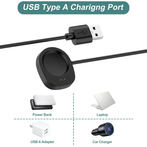 Vista 6 de para Amazfit T-REX 3 Charger, cable de carga de repuesto para Amazfit T-Rex 3/T-Rex3 Pro/Balance/Balance 2/Helio Smartwatch