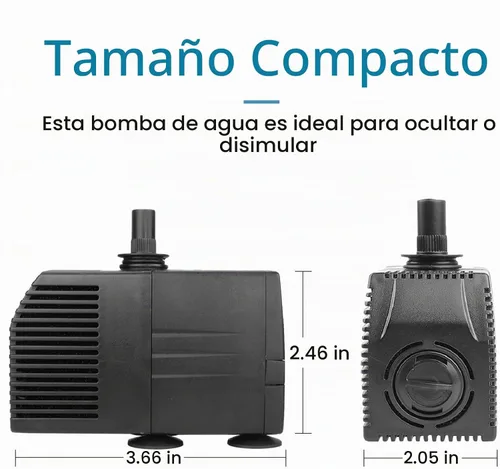 Vista 2 de BARST Bomba sumergible 200GPH con filtro, bombas de fuente ultra silenciosas