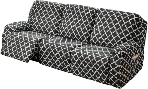 Vista 12 de Fundas elásticas para sillas reclinables, 4 piezas, fundas estampadas Lazyboy para sillón reclinable Lazyboy, funda de elastano suave para silla