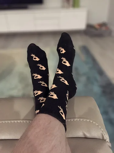 Vista 3 de Balanced Co. calcetines de vestir con diseño del juego del círculo, calcetines de algodón, estilo informal, divertidos