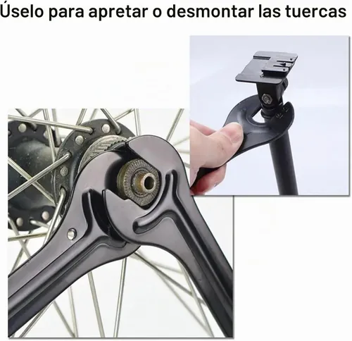 Vista 4 de Llave de ciclismo con cono de pedal de bicicleta