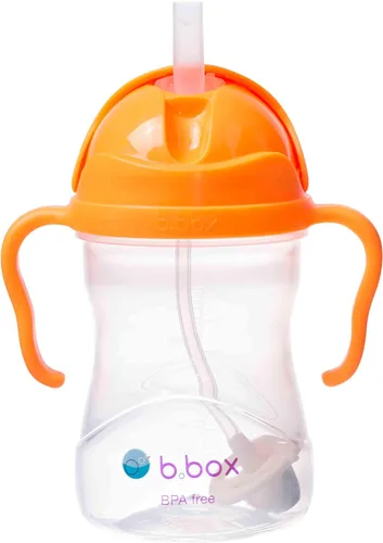 Vista 28 de b.box Vaso para beber con popote abatible, bebe desde cualquier ángulo, popote pesado, a prueba de derrames, a prueba de fugas y de fácil agarre