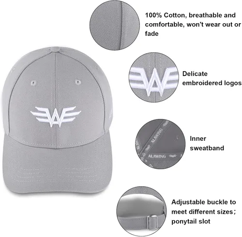 Vista 4 de ALAWING Gorra de béisbol estampada para hombre sombrero de algodón para mujer a la moda resistente al sudor y transpirable unisex ajustable M