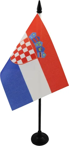Vista 35 de AZ FLAG Aland Table Flag 4x6 in 100D Polyester Plastic Base Indoor use Finnish 15x10 cm desk flag stitched finish with reinforced edges with