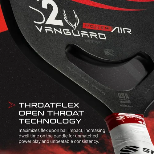 Vista 7 de Selkirk Sport Vanguard Power Air Paletas de pickleball Paleta de pickleball de fibra de carbono Moldeo 360 Proto y perímetro de espuma flexible