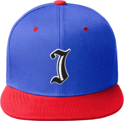 Vista 438 de Daxton Gorra clásica con visera de billete plano con letras del alfabeto inglés antiguo de la A a la Z