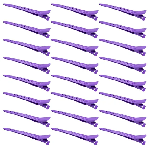 Vista 38 de 24 Paquetes de Pinzas Pico de Pato, Bantoye 2.75 Pulgadas Pinzas de Cocodrilo Rizadoras de Metal Antioxidante con Agujeros para Peinado del Cabello