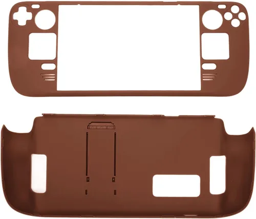 Vista 15 de Funda con función atril para Steam Deck, funda protectora completa para cubierta de vapor, funda protectora a prueba de huellas dactilares con Negro
