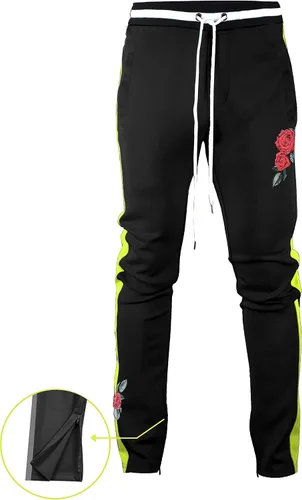 Vista 4 de Screenshot - Pantalones deportivos con cinta lateral estilo Hip Hop, ajuste ceñido, para hombre