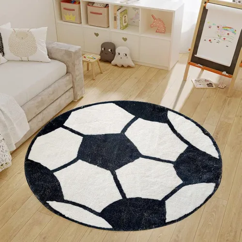 Vista 9 de Poowe Alfombra redonda para sala de juegos para niños, alfombra suave del alfabeto para dormitorio, colección de juegos, alfombra de aprendizaje