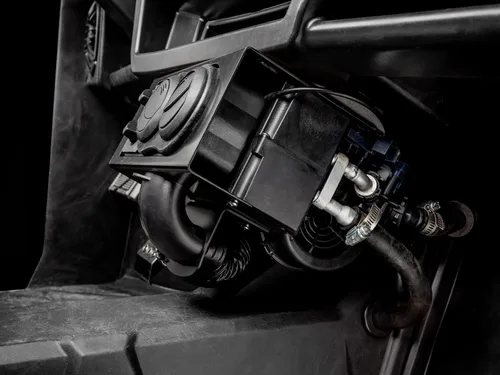 Vista 6 de SuperATV Calentador de cabina compatible con modelos Polaris Ranger Calentador Polaris incluye mangueras de descongelación y rejillas