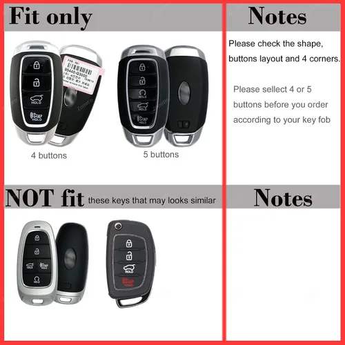 Vista 2 de Zorratin Funda para llavero de silicona de carbono + llavero para Hyundai Kona Azera Grandeur IG Elantra GT Santa Fe Veloster Venue 2018 2019 2020