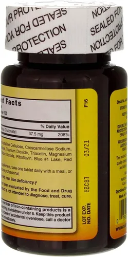 Vista 5 de Nature`s Blend Tabletas de gluconato ferroso 325 mg 100 unidades por botella (5 botellas)