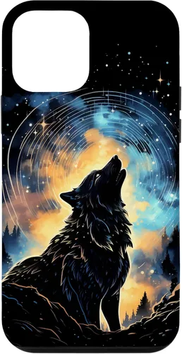 Vista 16 de Howling Wolf Space Galaxy Stars Wolves Animal Case for iPhone 17