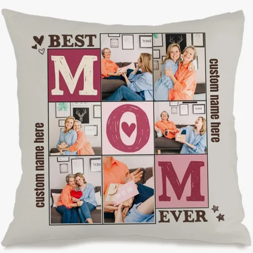 Vista 14 de Custom Single Image Pillow Case with Personalized Text Designed for Home Decoration and offering Gift Charm for Family Celebrations or Holidays