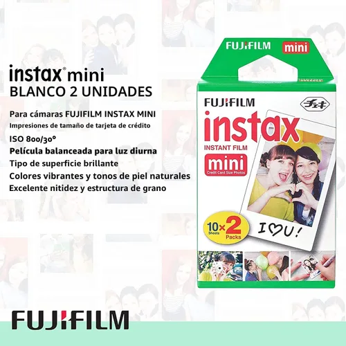 Vista 7 de Fujifilm Cámara instantánea Instax Mini EVO híbrida marrón Película instantánea Instax Mini Twin Pack Tarjeta microSD de 32 GB con adaptador