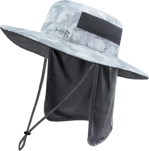 Vista 9 de BASSDASH Sombrero de pesca solar UPF 50+ resistente al agua con solapa desmontable para el cuello