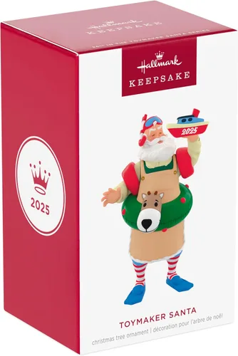 Vista 7 de Hallmark Keepsake Adorno de Navidad 2025, Toymaker Santa 2025, regalos de coleccionistas de Santa