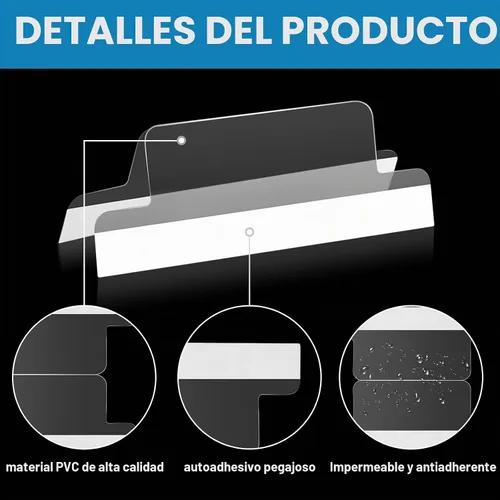 Vista 3 de Gersoniel 200 pestañas autoadhesivas insertables de 2 pulgadas con insertos imprimibles con etiquetas para carpetas de archivos, índice de plástico