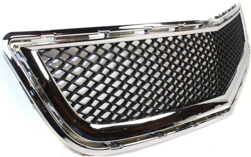 Vista 3 de Evan-Fischer - Rejilla de parachoques compatible con Chevrolet Traverse 2009-2012, carcasa cromada con inserto negro frontal de plástico GM1036120