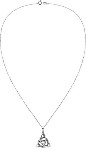 Vista 4 de AeraVida Collar con colgante de plata de ley 925 con nudo de triquetra o Trinidad de serpientes entretejidas Collar de Acción de Gracias, Metal