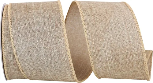 Vista 51 de Cinta Reliant Ribbon 92573W-031-09K para borde con alambre Everyday Linen Value, 1-1/2 pulgadas x 50 yardas, color negro